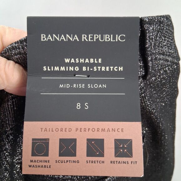 Banana Republic Metallic Sloan Ankle Pant Women's Size 8 New With Tags - Picture 10 of 14